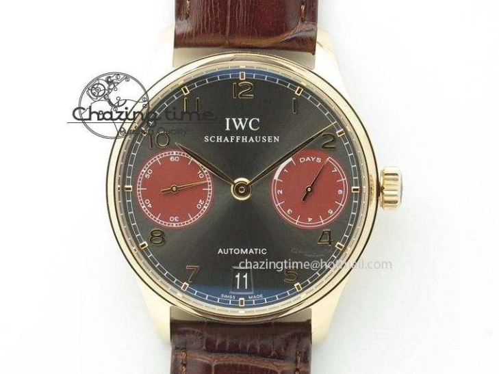 MIROTIME 0519 TimelessDesign Portuguese IW358304 ZF 1:1 Best Edition SS Blue Dial on Leather Strap A 7078